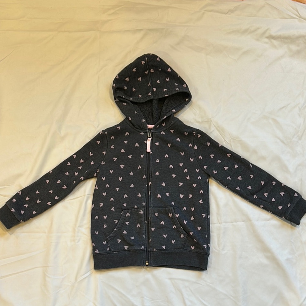 Cat & Jack Black and Pink Hoodie with Star Pattern